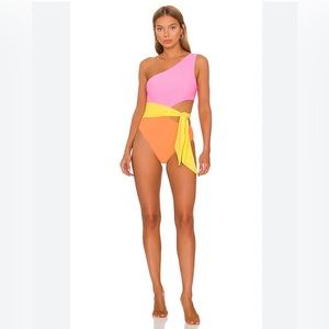 Beach Riot Carlie One Piece in Fruity Colorblock